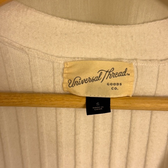 Universal Thread Cream Ribbed Cardigan - Picture 4 of 4